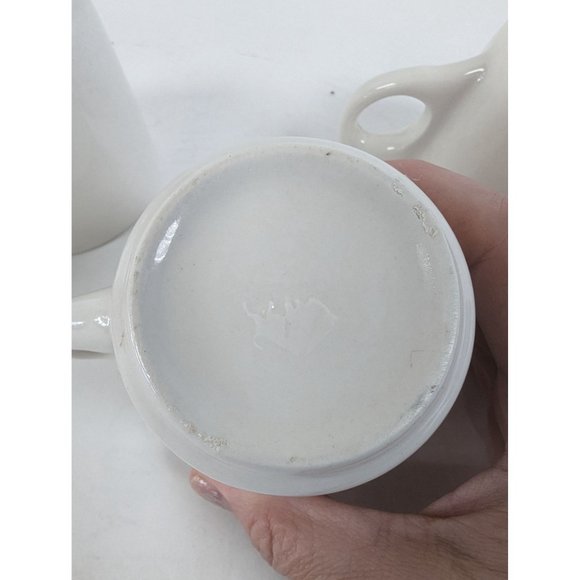 Set of 4 Buffalo China USA Heavy Restaurant Ware Coffee Cups Mugs - Picture 6 of 7